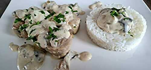 Filet mignon au boursin et champignons de Paris