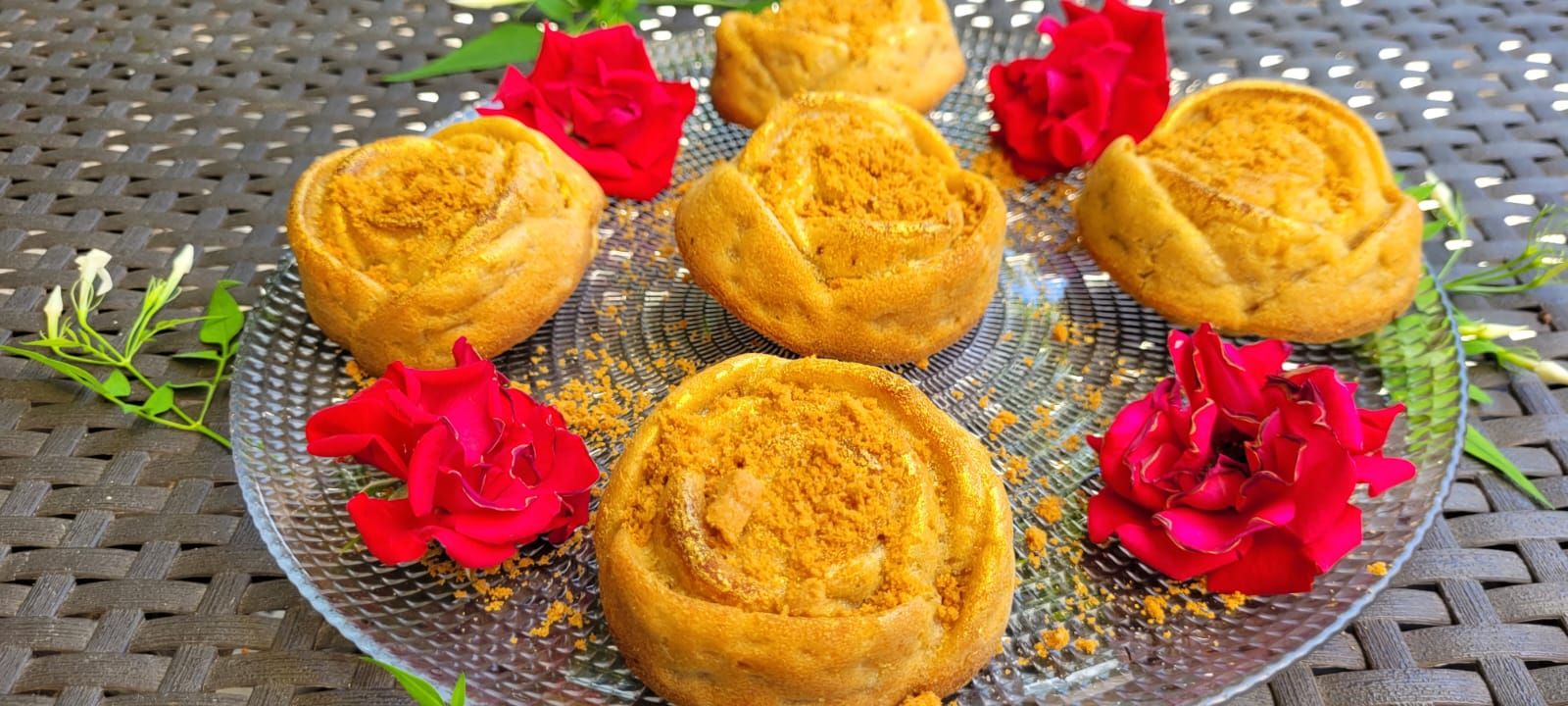 Gâteau à  la poire et crème de spéculoos 