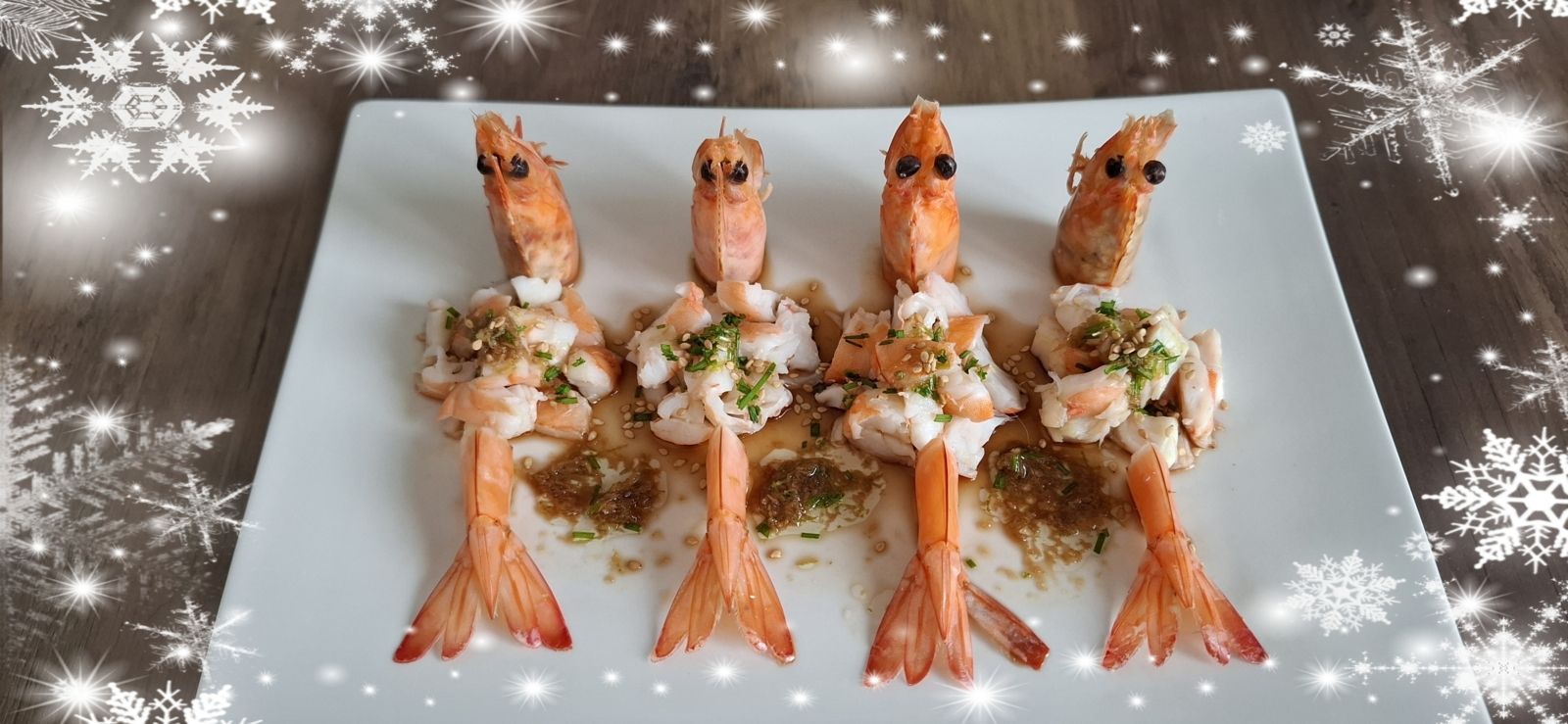 Gambas Jumbo à la vinaigrette japonaise 