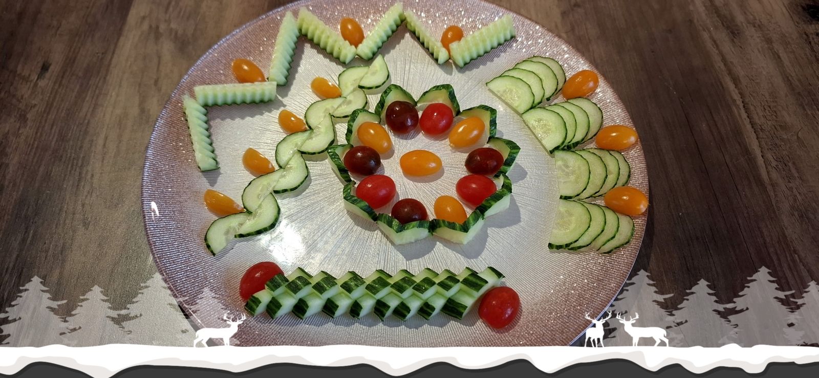 Découpes et présentations festives pour un concombre