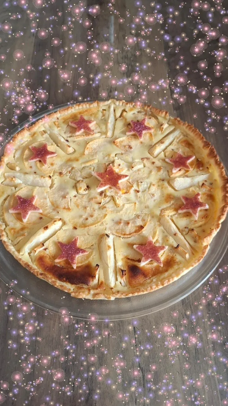 Tarte pomme/poire à la frangipane