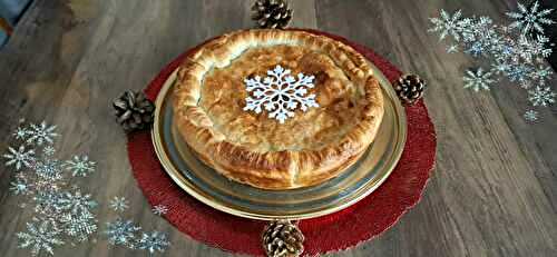 Tourte d’effiloché de canard confit,  pommes de terre et truffe noire mélanosporum 