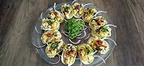 Tuiles à  la salade rustique aux pommes de terre et aux anchois