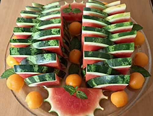 Symphonie estivale de pastèque et melon