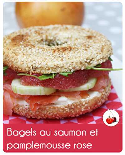 Bagels au saumon et pamplemousse rose