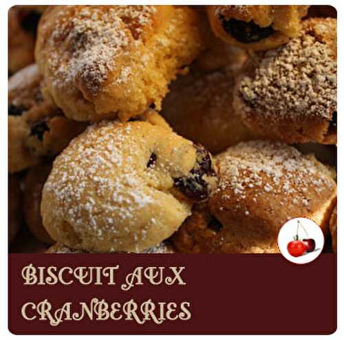 BISCUIT AUX CRANBERRIES ET MYRTILLES SECHEES