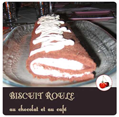 BISCUIT ROULE AU CHOCOLAT ET AU CAFE