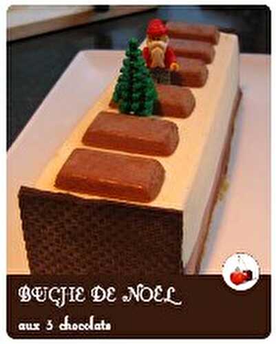 BUCHE DE NOËL aux 3 chocolats