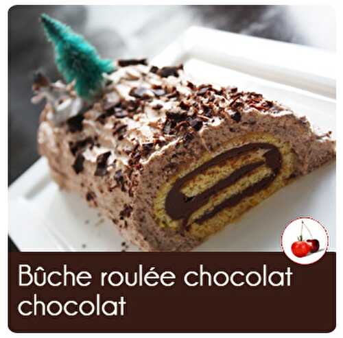 Bûche roulée chocolat chocolat