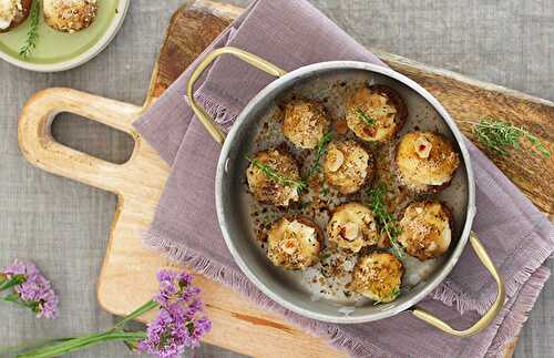 Champignons farcis au fromage de chèvre | Une recette