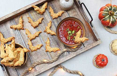 Crackers au fromage chauve-souris | Une recette pour Halloween