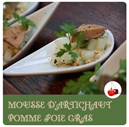 CUILLÈRE MOUSSE D’ARTICHAUT POMME FOIE GRAS