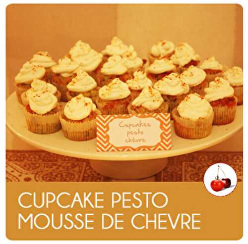 CUPCAKE PESTO MOUSSE DE CHEVRE