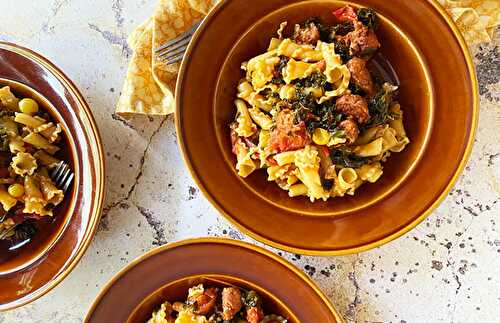 Giglio au chorizo, tomates et kale | Une recette de pâtes très parfumée