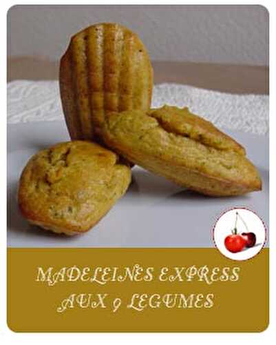 Madeleines express aux 9 légumes