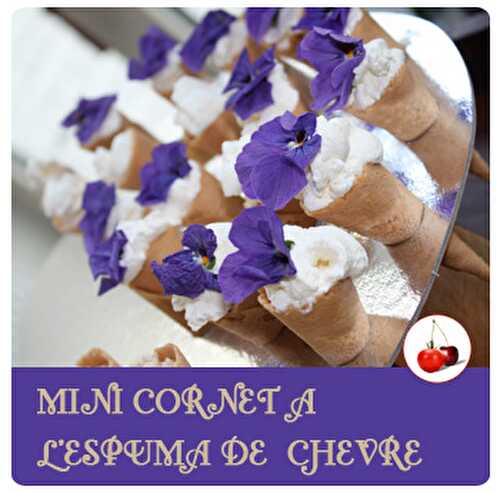 Mini cornet à l'espuma de chèvre