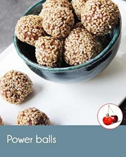 Power balls | Noix de cajou, citron et sésame | Truffes de fruits secs