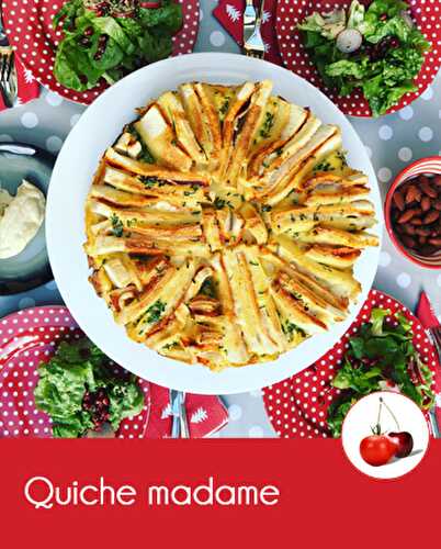 Quiche madame, réalisée avec du pain de mie