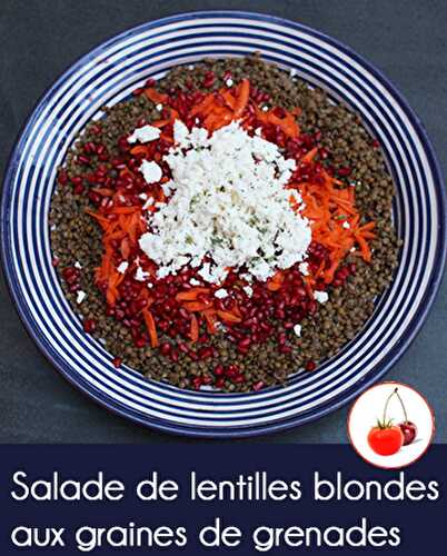 Salade de lentilles blondes aux graines de grenade