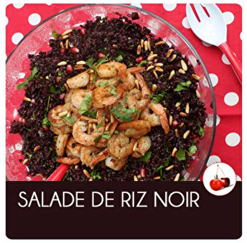 Salade de riz noir et scampis | Une recette un peu festive