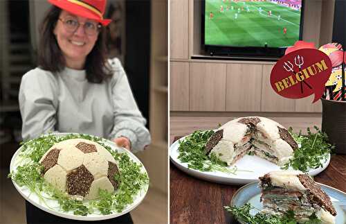 Sandwich cake ballon de foot | Une recette plateau télé qui se grignote entre potes