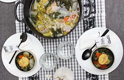 Soupe de légumes vitaminée et toast à l'Appenzeller