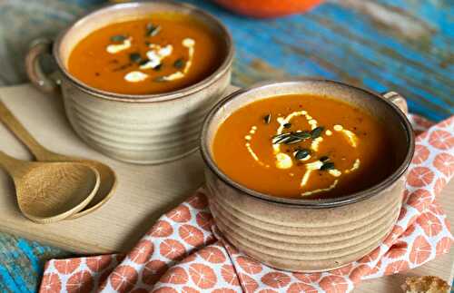 Soupe potiron, carottes et tomates | Une recette facile