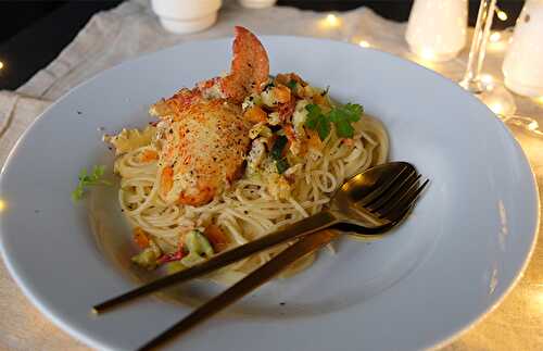 Spaghettis au homard | Recette de pâtes un peu chic