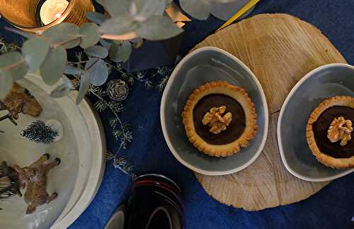 Tartelette au chocolat et noix | Un dessert à base de Pineau de Charentes