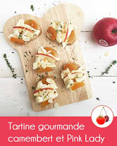 Tartine gourmande camembert et Pink Lady