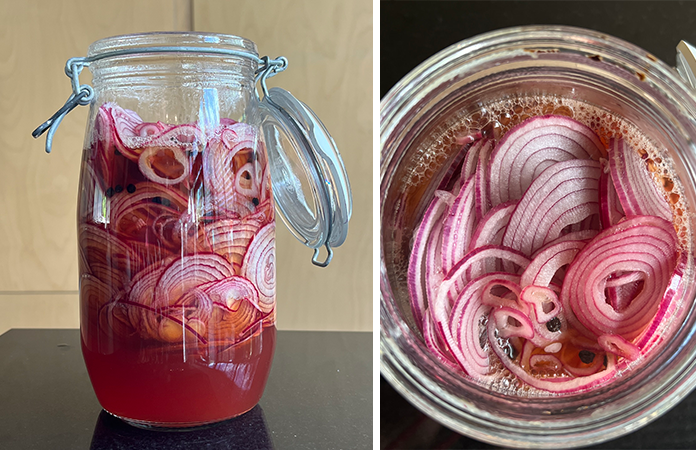 Pickles oignons rouges au vinaigre