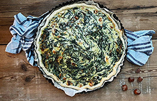 Quiche épinards noisettes | Recette végétarienne