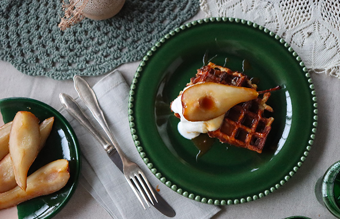 Gaufres de riz au lait sans gluten