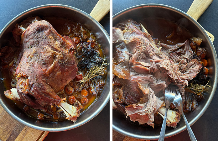 Agneau effiloché façon agneau à la cuillère