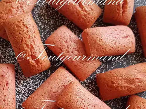 Financiers aux pralines roses