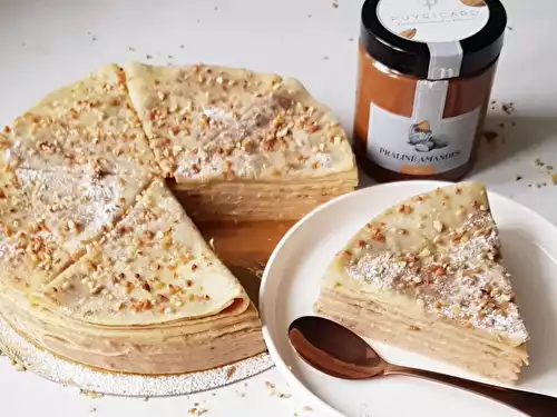 Gâteau de crêpes praliné