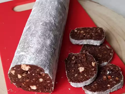 Saucisson au chocolat (trompe l'oeil)