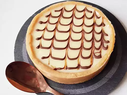 Tarte au chocolat blanc sans four