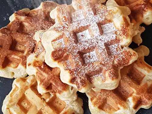 Gaufres liégeoises sans beurre