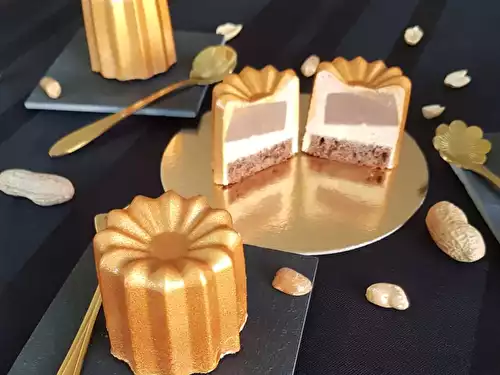 Entremet cacahuète et chocolat