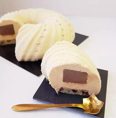 Entremet chocolat et caramel