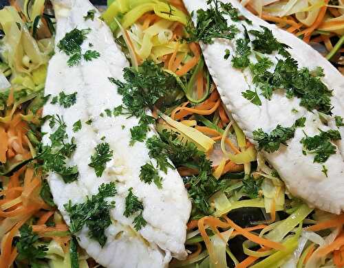 Filets de turbot et effilochée de légumes, un plat ultra diététique d'après fêtes