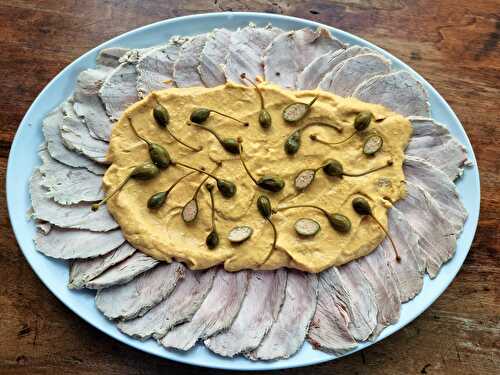 Vitello tonnato, veau sauce au thon, typique plat piémontais