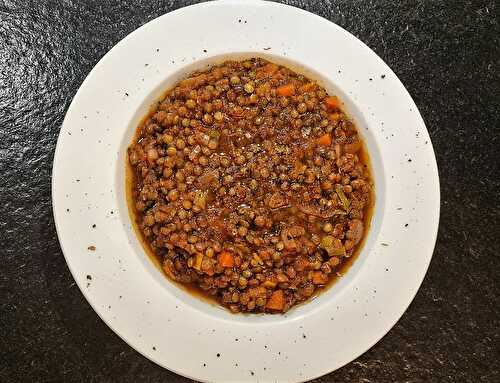 Lenticchie in umido - lentilles mijotées à l'italienne