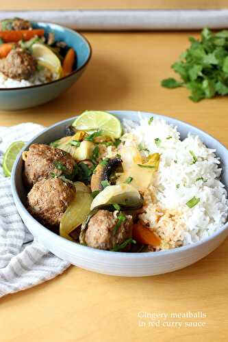 Boulettes de boeuf au curry rouge