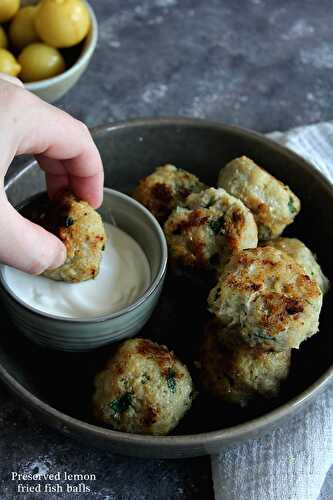 Boulettes de poisson au citron confit