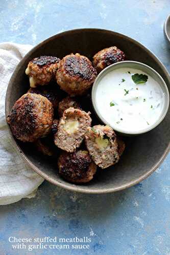 Boulettes de porc fourrées à la mozzarella