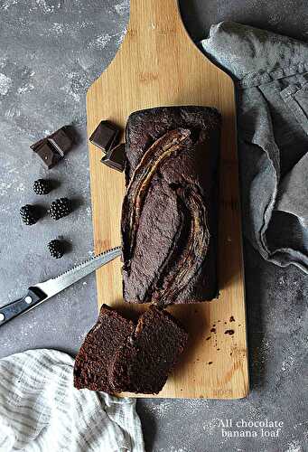 Cake fondant à la banane tout chocolat