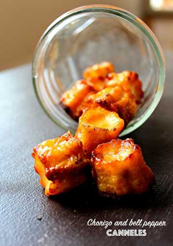 Cannelés chorizo et poivrons