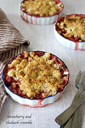 Crumble fraise rhubarbe